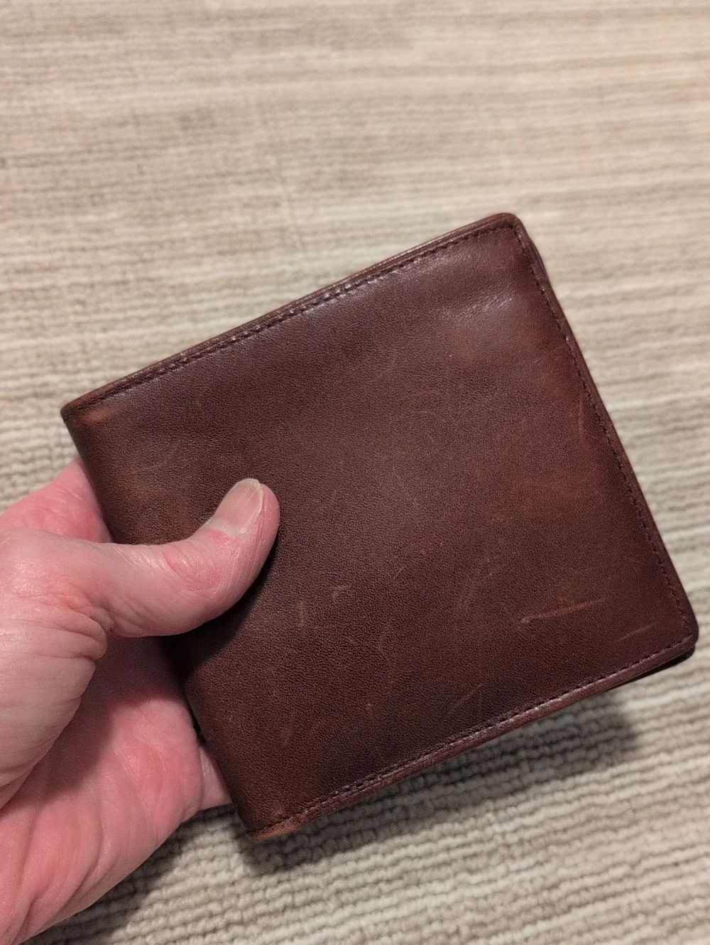 Classic Brown Leather Bi-Fold Wallet